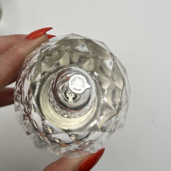 Vintage Post House Hand Cut Lead Crystal Salt Pepper Shaker & Pepper Set Japan - Picture 12 of 16